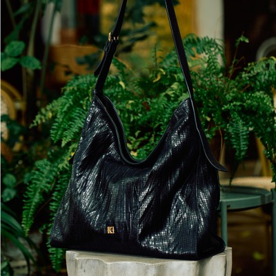 Flower handbag original design tote bag niche soft bag